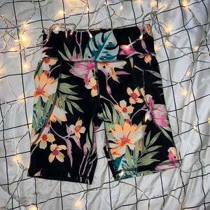 Old Navy girl’s biker shorts, M (8), floral, worn once